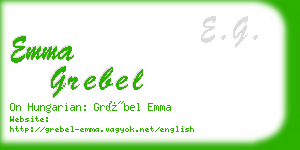emma grebel business card